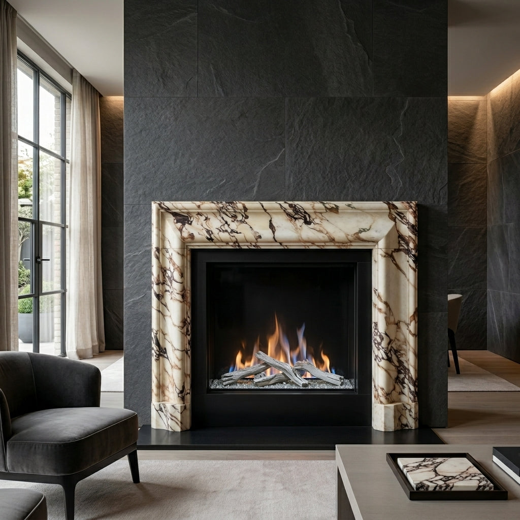 Amenajare interior lux in Chisinau cu portal din piatra Athena VELTHOR