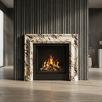 Design arhitectural premium cu venaturi dramatice pentru caminul Athena VELTHOR