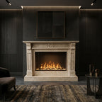 Design arhitectural premium cu console discrete si chenare geometrice pentru caminul Atlanta VELTHOR
