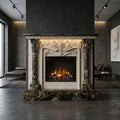 Portal decorativ din piatra naturala Blaze din marmura alba premium stil baroc palatin in Moldova VELTHOR