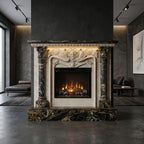 Portal decorativ din piatra naturala Blaze din marmura alba premium stil baroc palatin in Moldova VELTHOR
