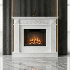 Portal decorativ din piatra naturala Charlotte finisaj marmura alba clasica VELTHOR