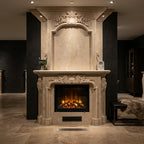 Masca de semineu Florence dimensiuni de baza 1450x1200x300mm din piatra VELTHOR