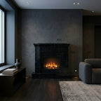 Semineu decorativ din piatra naturala model Havana din granit negru lucios premium VELTHOR