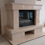 Vedere frontala a semineului arhitectural Helios dimensiuni standard 1450x1200x300mm VELTHOR