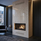 Design arhitectural premium de forma rectangulara si aspect minimalist pentru caminul masiv Modern VELTHOR