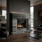 Design arhitectural premium de forma rectangulara si aspect minimalist pentru masca de camin Square VELTHOR