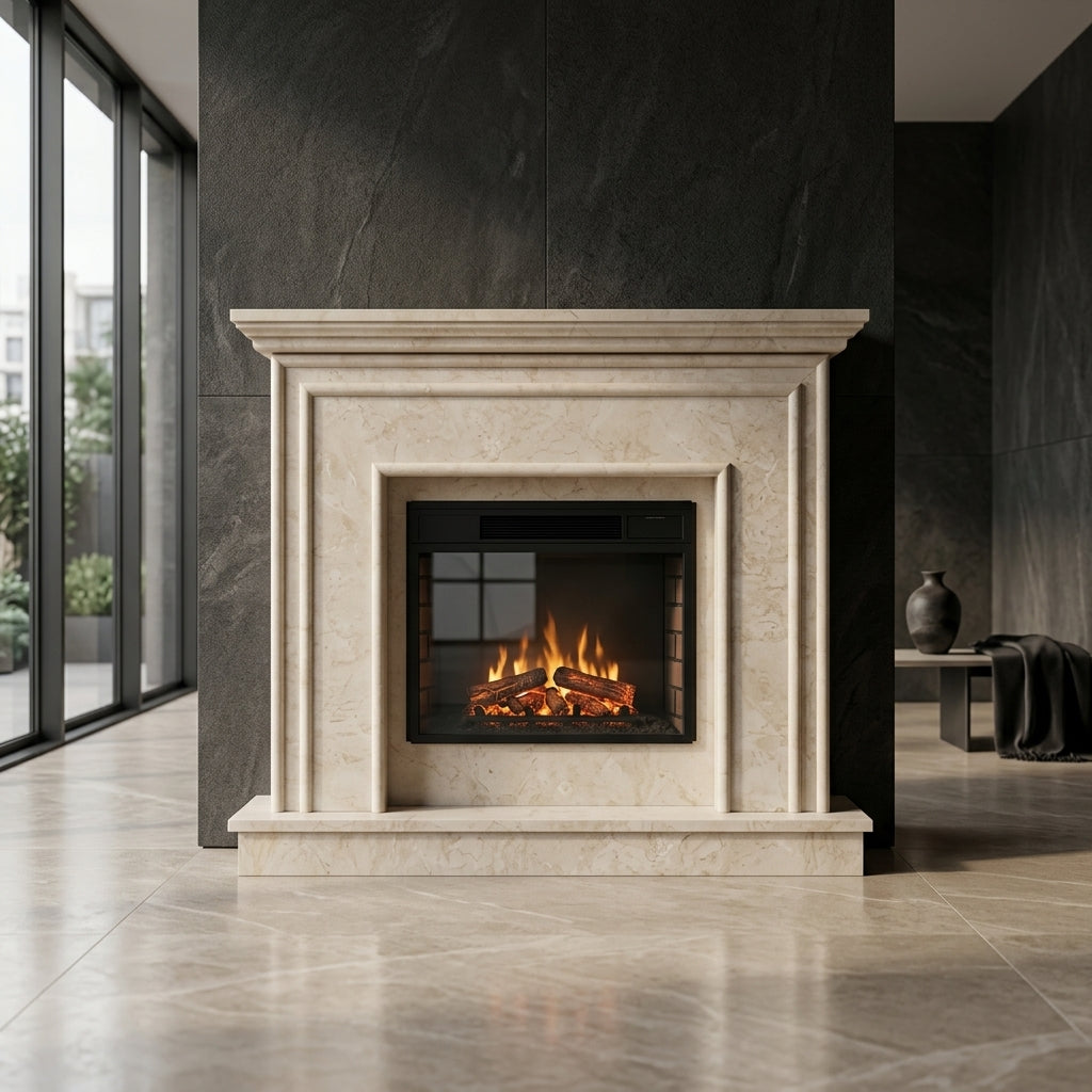 Design arhitectural premium cu linii minimaliste pentru masca de semineu Sydney VELTHOR