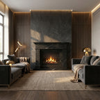 Semineu decorativ din piatra naturala model Venus din granit negru premium de lux VELTHOR