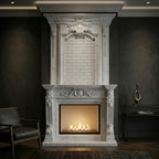 Portal decorativ din piatra naturala Vienna finisaj din marmura alba premium VELTHOR