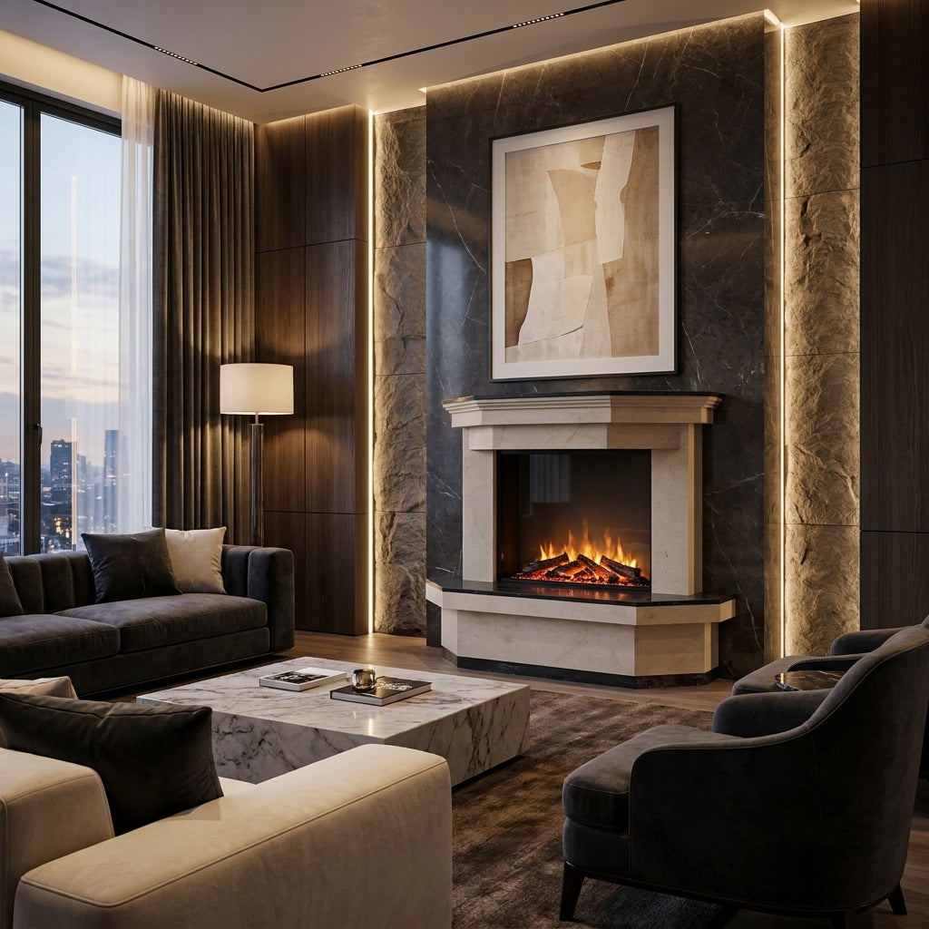 Design arhitectural premium si linii neoclasice elegante pe portalul decorativ din piatra Zenith VELTHOR